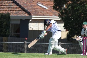 Omega's Glen Beckett on the attack during his unbeaten 61. Photo credit: Peter Wanless