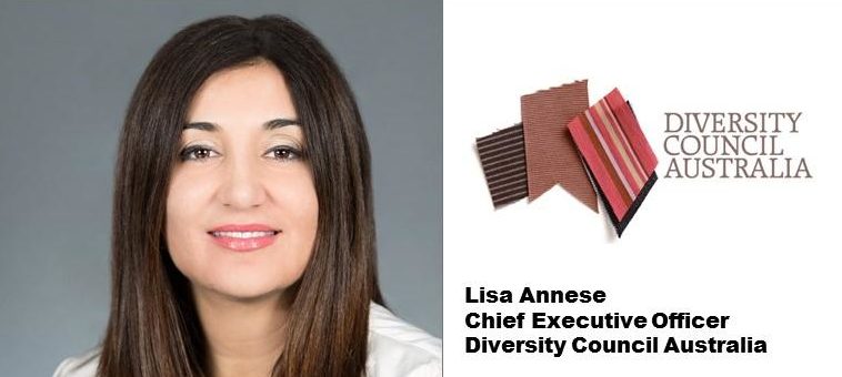 Lisa Annese and the Diversity Council of Australia logo