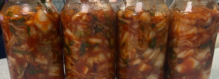 Jars of kimchi